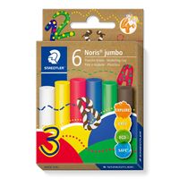 STAEDTLER Noris jumbo 842 Plastilin-Knete 6 Knetstangen a 16.6 g in sortierten