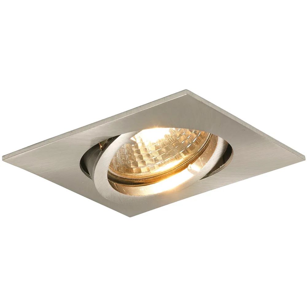 Molto Luce Deckeneinbauleuchte Quad H 230 V, max. 50 Watt, 82x82 mm, Edelstahl Effekt