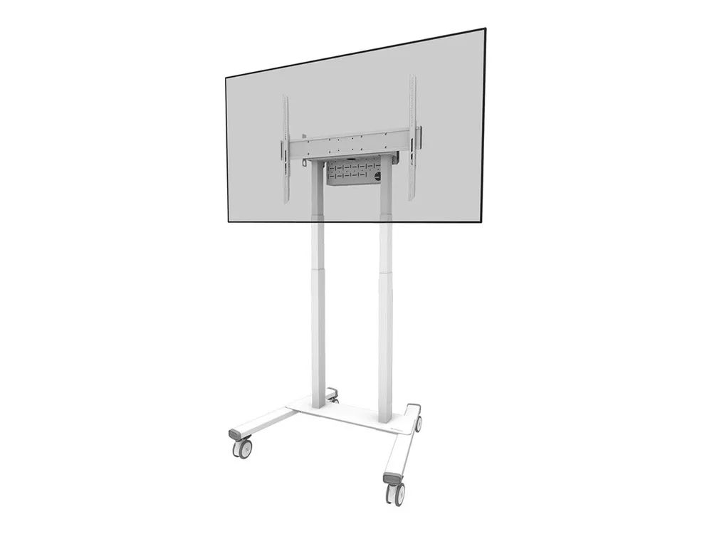 Neomounts FL55-875WH1 - Wagen - für Flachbildschirm - motorisiert - verriegelbar - Stahl - weiß - Bildschirmgröße: 140-254 cm (55"-100")