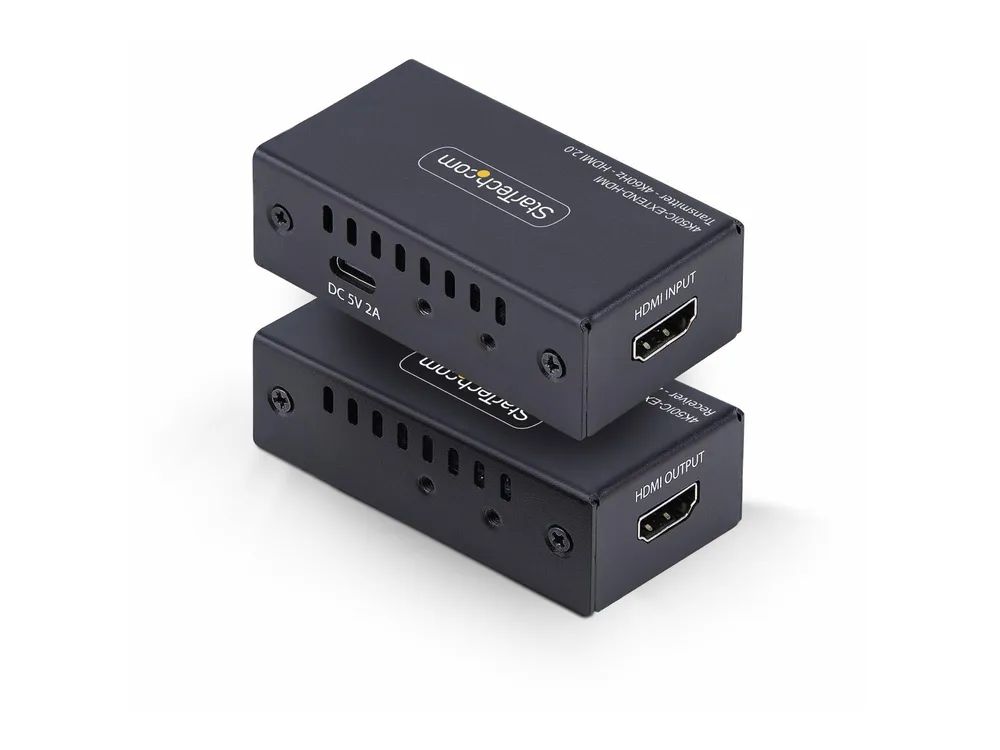 StarTech.com HDMI Extender Over CAT5e/6 Kit, 4K 60Hz, Up to 200ft (60m)