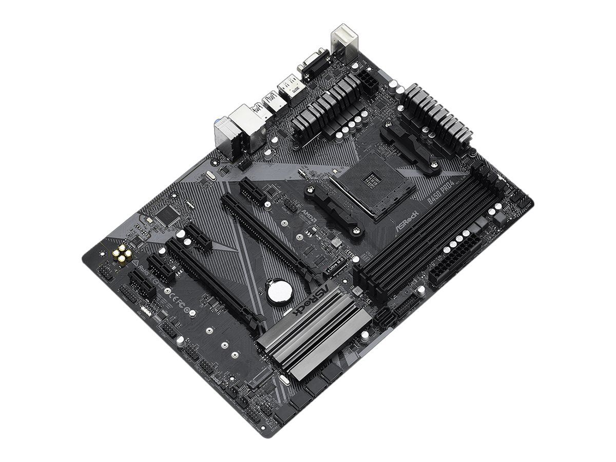 ASRock B450 Pro4 R2.0 - Motherboard - ATX - Socket AM4 - AMD B450 Chipsatz - USB 3.2 Gen 1, USB-C Gen2, USB 3.2 Gen 2 - Gigabit LAN - Onboard-Grafik (CPU erforderlich)
