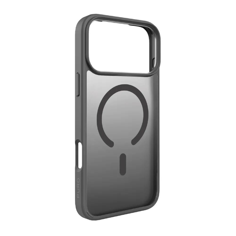 PURO GRADIENT MagSafe kompatibles Cover für iPhone 17 PRO MAX, grau