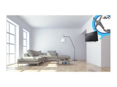 Manhattan TV & Monitor Mount (Clearance Pricing), Wall, Spring Arm, 1 screen, Screen Sizes: 21-55", Black, VESA 75x75 to 400x400mm, Max 30kg, LFD, Height Adjustable Swivel Arm, Lifetime Warranty - Klammer - für LCD TV - Kunststoff, Stahl - Bildschirm