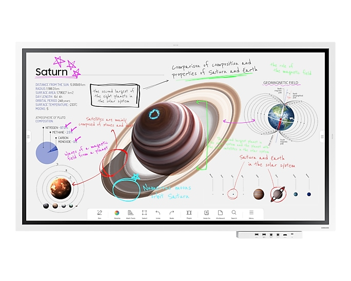 Samsung Flip Pro WM55B - 138.68 cm (55") Diagonalklasse WMB Series LCD-Display mit LED-Hintergrundbeleuchtung - Bildung / Geschäftswesen - mit Touchscreen (Multi-Touch)