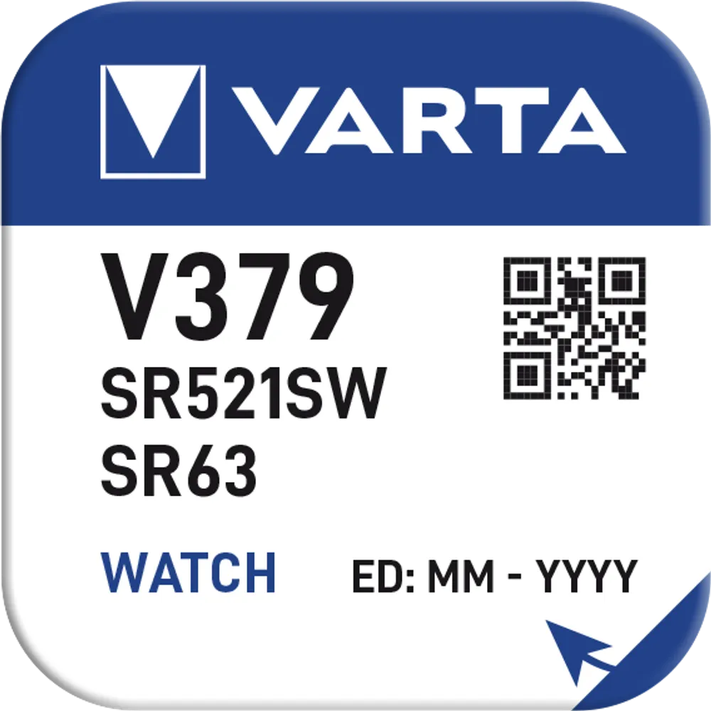 VARTA SILVER Coin V379/SR63 Napfblister 1
