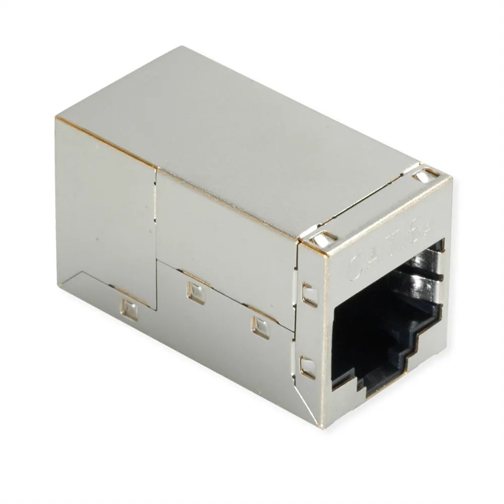 ROLINE RJ-45 Kupplung geschirmt, Cat.6A (Class EA), silberfarben