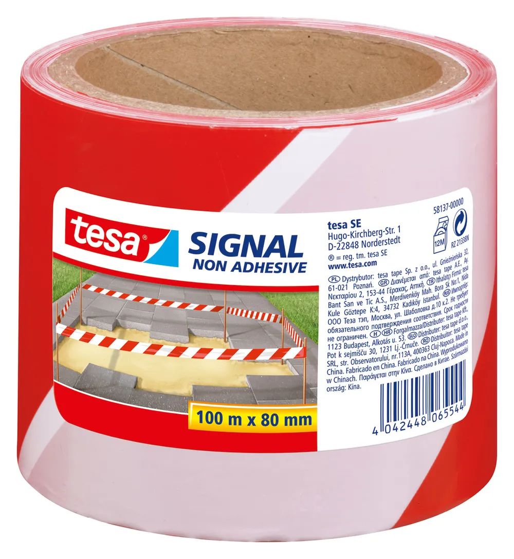 Tesa Signal - Sicherheitsband - 80 mm x 100 m