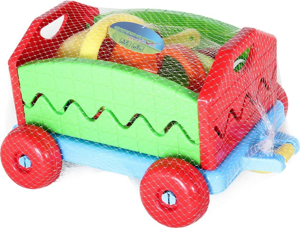 VEDES Großhandel GmbH - Ware OA Nachziehwagen m. Eimergarnitur, 6tlg.