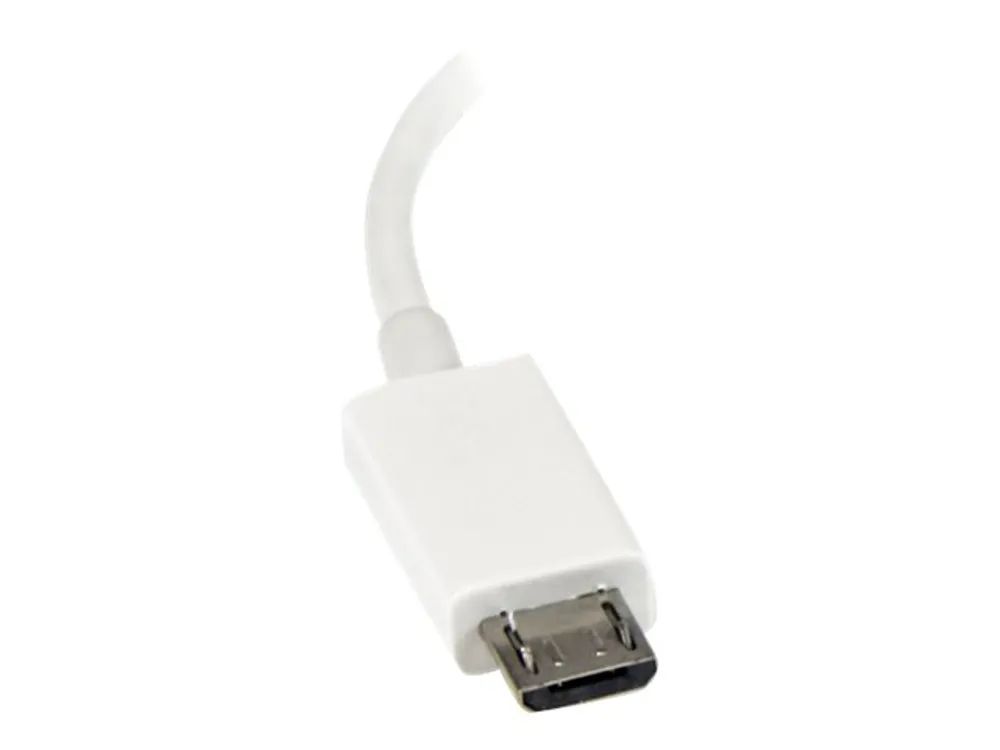 StarTech.com Micro USB auf USB OTG Adapter Stecker / Buchse - Micro USB zu USB Kabel 12cm - On The Go Kabel - Weiß - USB-Adapter - USB (W)