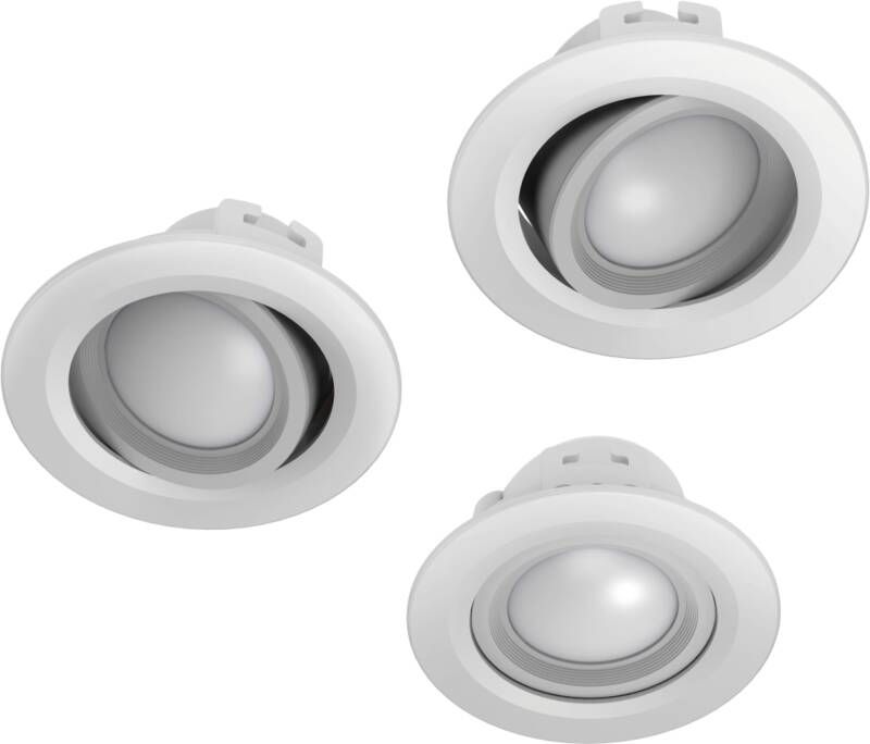 Hama 176611 WLAN LED-Einbauspot, 5W, ohne Hub, 3 Stück