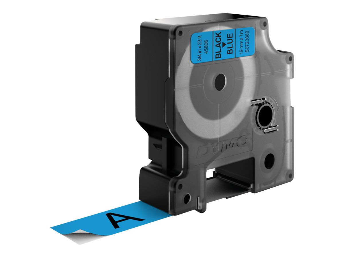 Dymo D1 - Selbstklebend - Schwarz auf Blau - Rolle (1,9 cm x 7 m)