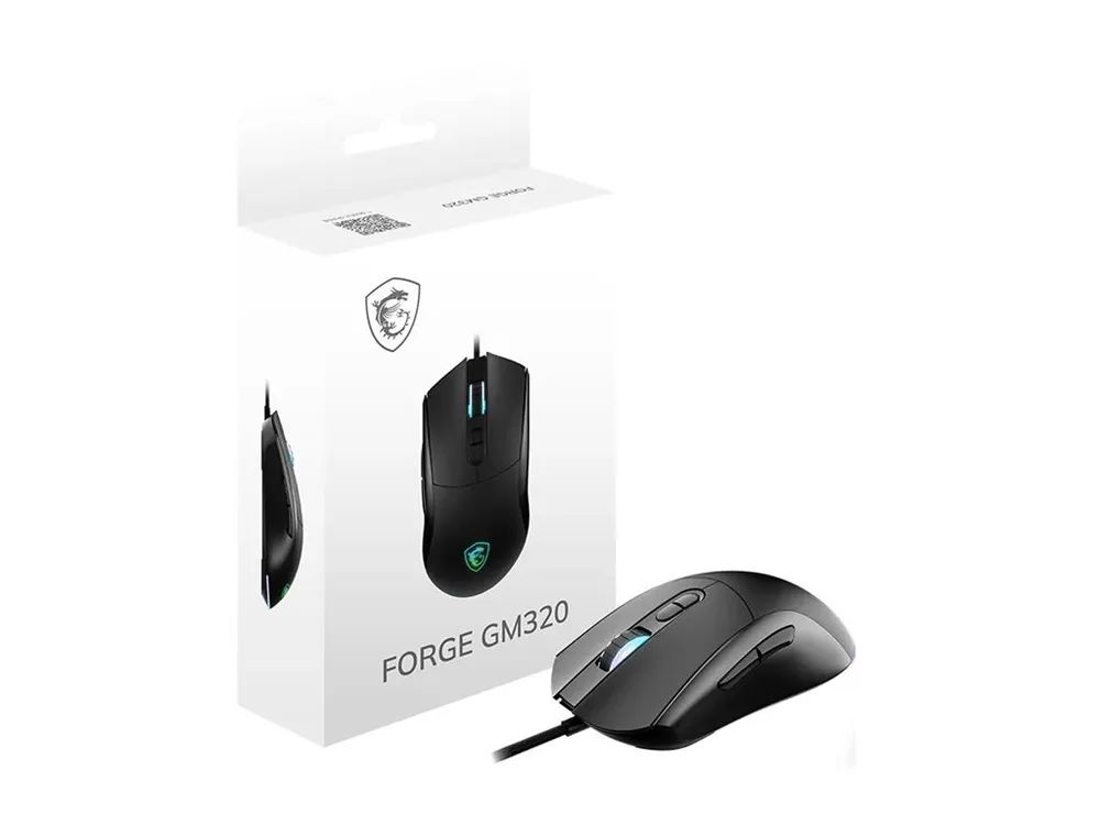 MSI Forge GM320 Gaming Maus Black USB - Maus - Optisch