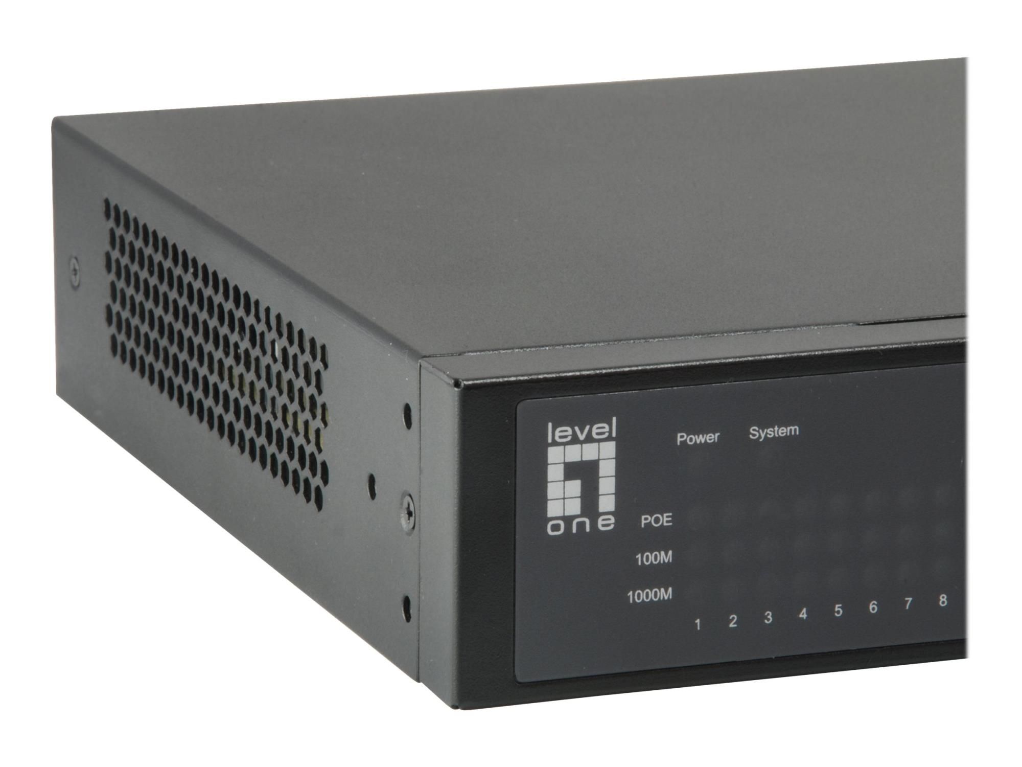 LevelOne GEP-1051 - Switch - Smart - 8 x 10/100/1000 (PoE+)