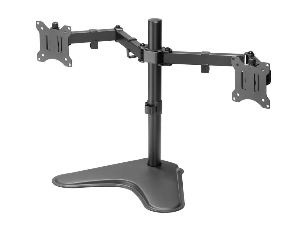 Equip Pro Economy - Aufstellung - für 2 LCD-Displays - Stahl - Schwarz - Bildschirmgröße: 43.2-81.3 cm (17"-32")