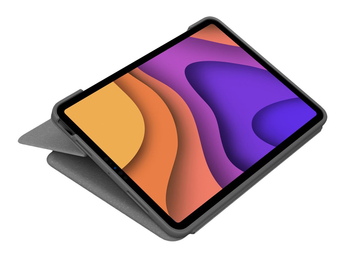 Logitech Folio Touch - Tastatur und Foliohülle - mit Trackpad - hinterleuchtet - Apple Smart connector - QWERTZ - Deutsch - Oxford Gray - für Apple 10.9-inch iPad Air (4. Generation, 5. Generation)