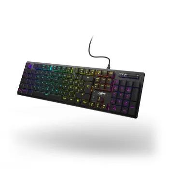 uRage Gaming-Keyboard "Exodus 910 Low Profile", Rote Switches, Schwarz, QWERTZ DE
