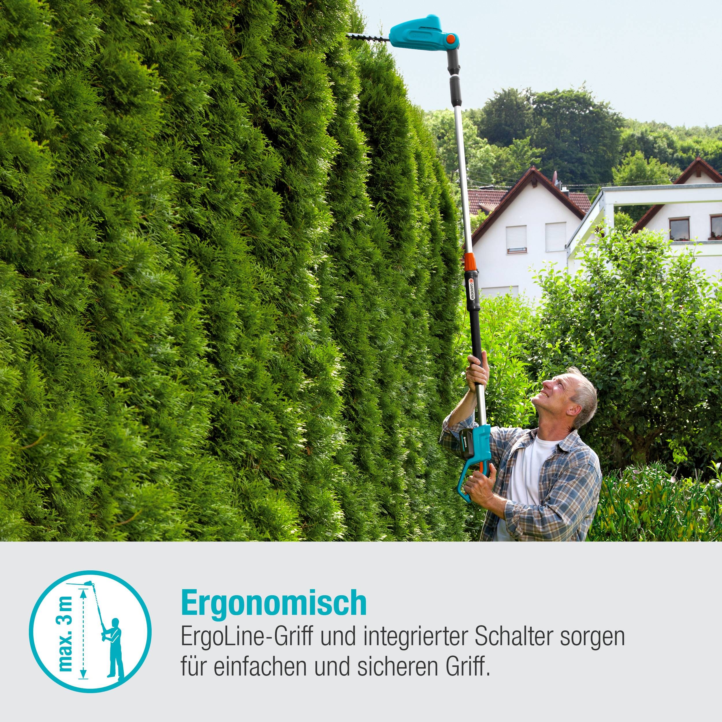 Gardena Akku-Teleskop-Heckenschere THS 42/18V P4A Ready-To-Use Set