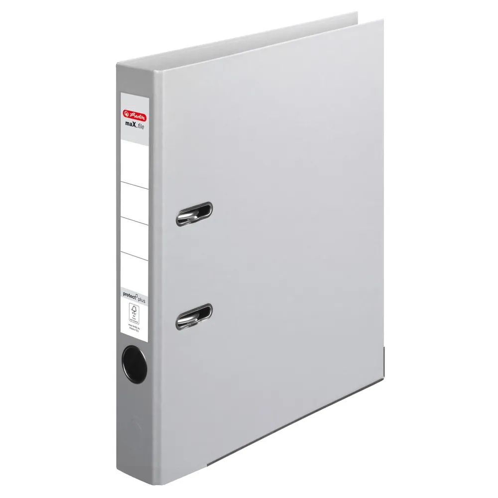 herlitz Ordner maX.file protect plus, A4, 5cm, grau