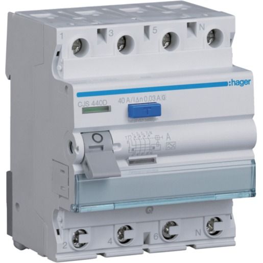 Hager FI-SCHALTER 4P 40A 30MA G/A-VS / HAGER CJS440D