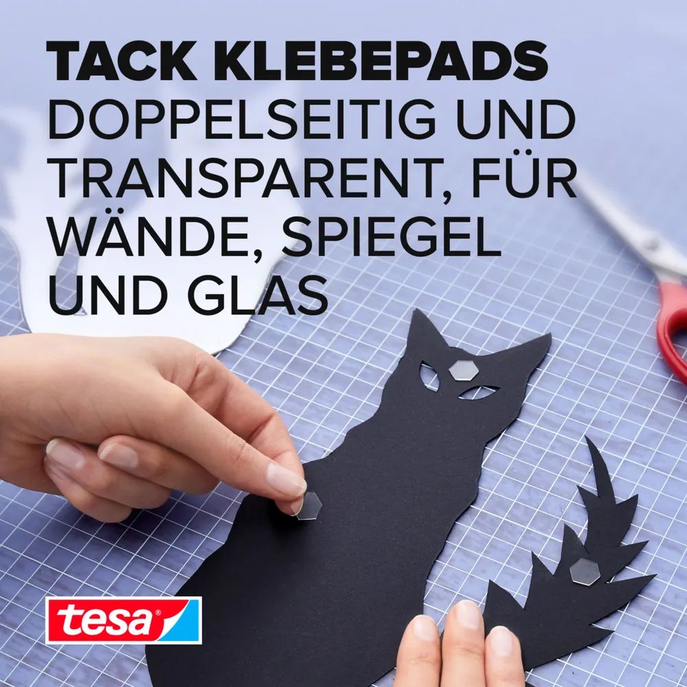 tesa® Tack Klebepads – 200 Stück – wiederverwendbar und ablösbar