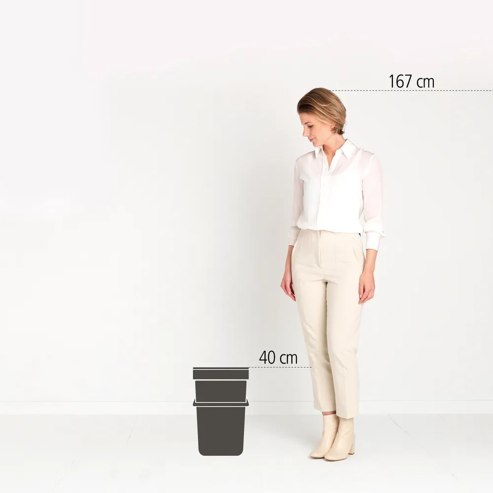 Brabantia Abfallbehälter 'Sort & Go', 16L - Soft Beige