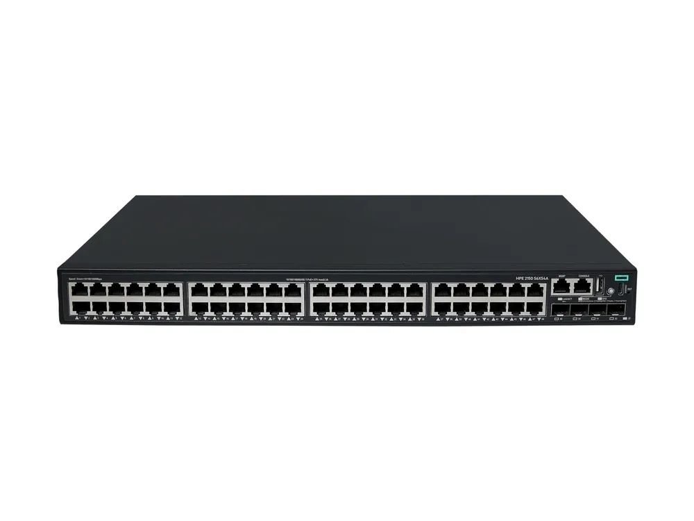 HPE Networking Comware 2150 48p 10M/100M/1G PoE+ 4p SFP+ 1G/10G 770W - Switch - L3 - managed - 48 x 10/100/1000Base-T (PoE+)