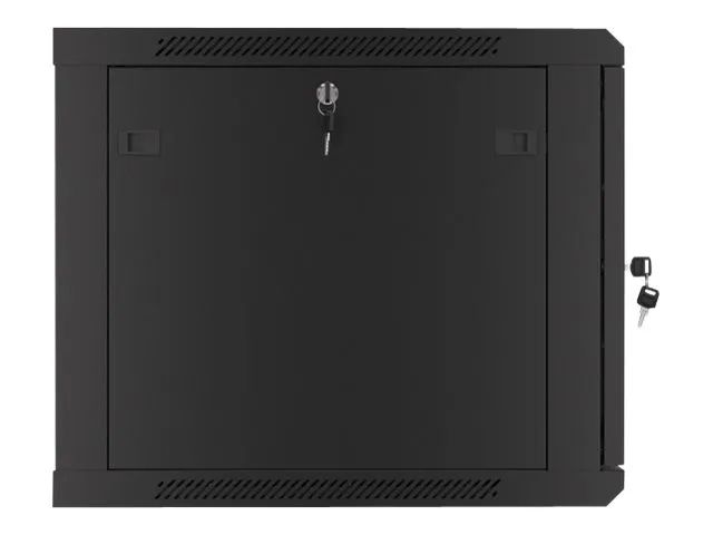 Lanberg WF01-6609-00B - Schrank Netzwerkschrank - geeignet für Wandmontage - Schwarz, RAL 9004 - 9U - 48.3 cm (19")