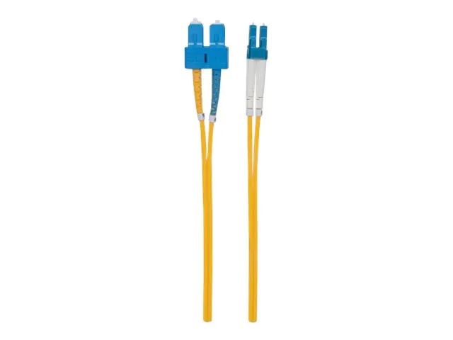 Intellinet Fiber Optic Patch Cable, OS2, LC/SC, 2m, Yellow, Duplex, Single-Mode, 9/125 µm, LSZH, Fibre, Lifetime Warranty, Polybag - Patch-Kabel - SC Single-Modus (M)