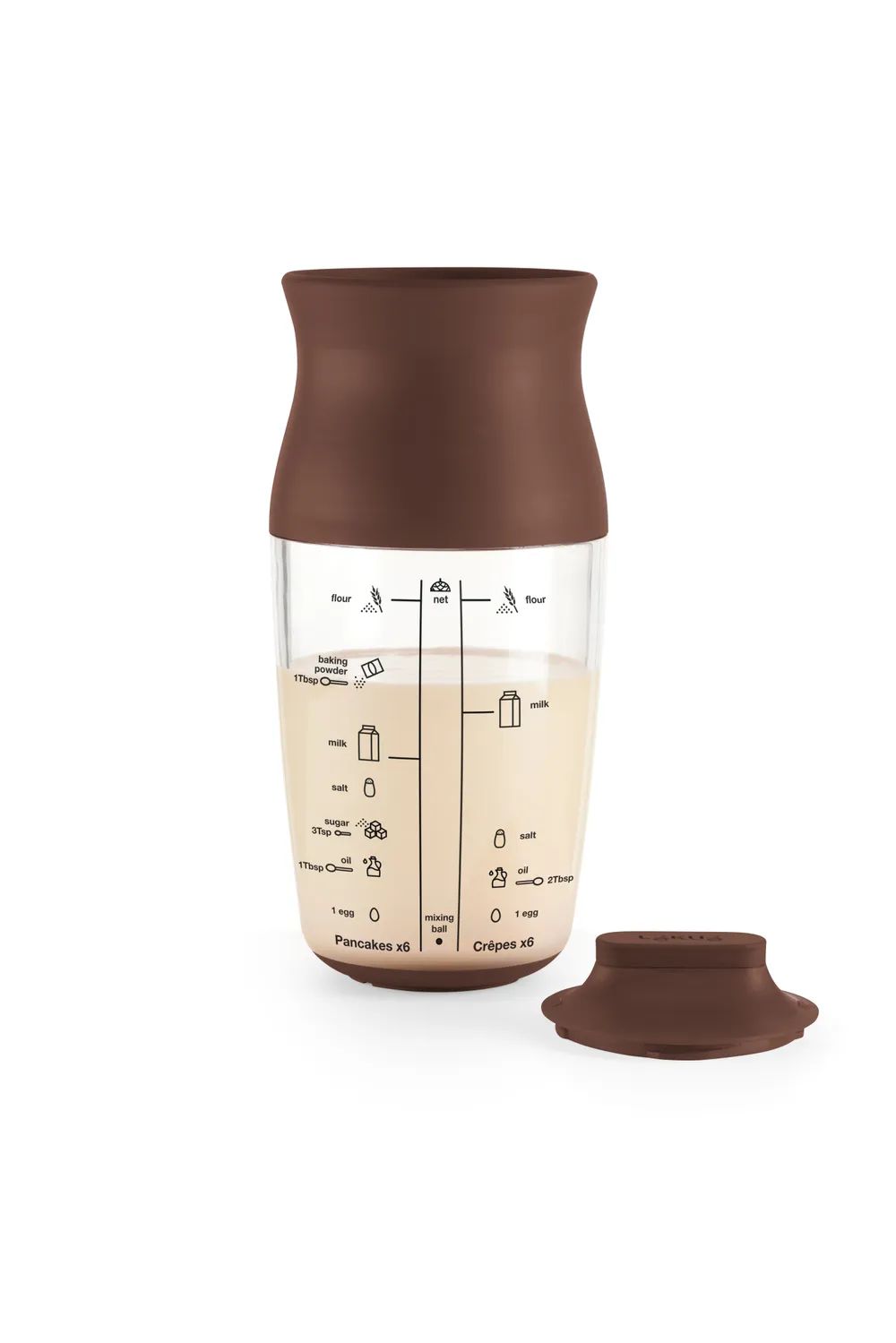 Lékué Pfannkuchenteig-Shaker - Brown