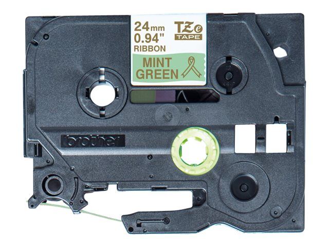 Brother TZe-RM54 - Seidig - Gold auf Mintgrün - Rolle (2,4 cm x 4 m)