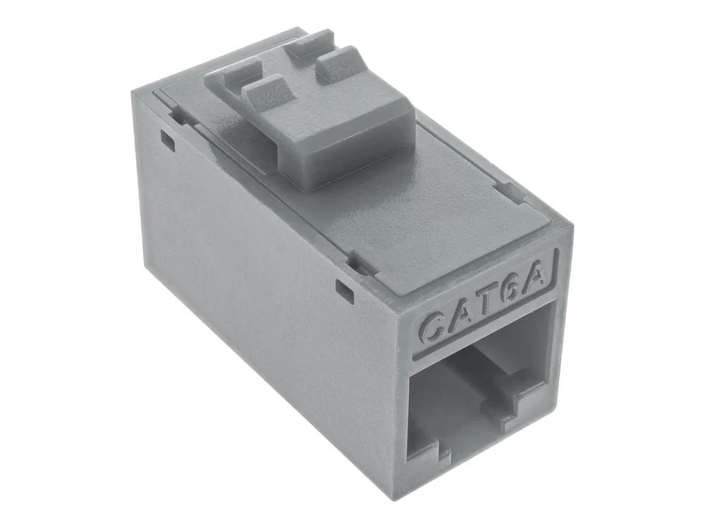 InLine Keystone RJ45 Buchse/Buchse - ungeschirmt - Cat.6A - 8er Pack - grau