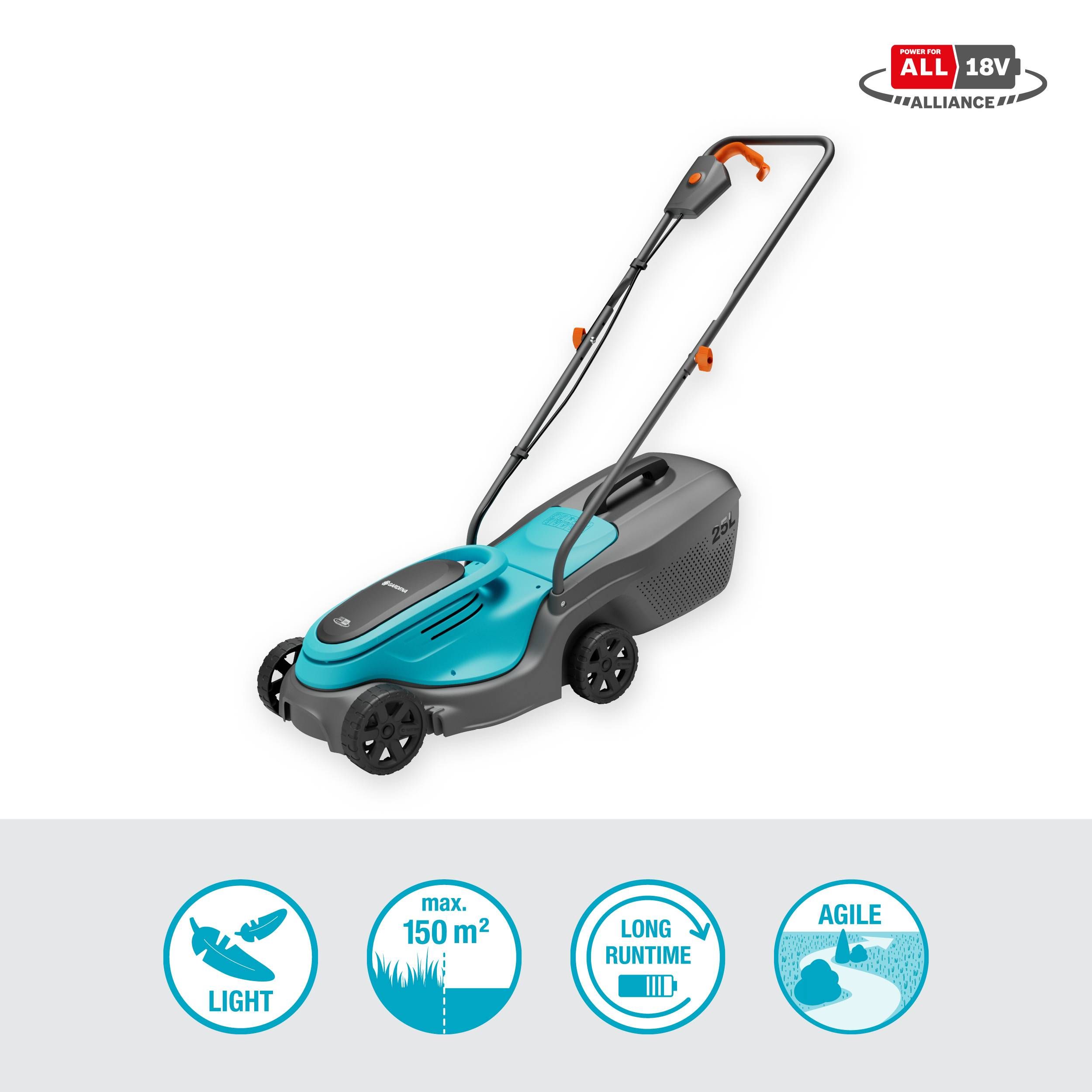 Gardena Akku-Rasenmäher PowerMax 30/18V P4A Ready-To-Use Set Open-Box