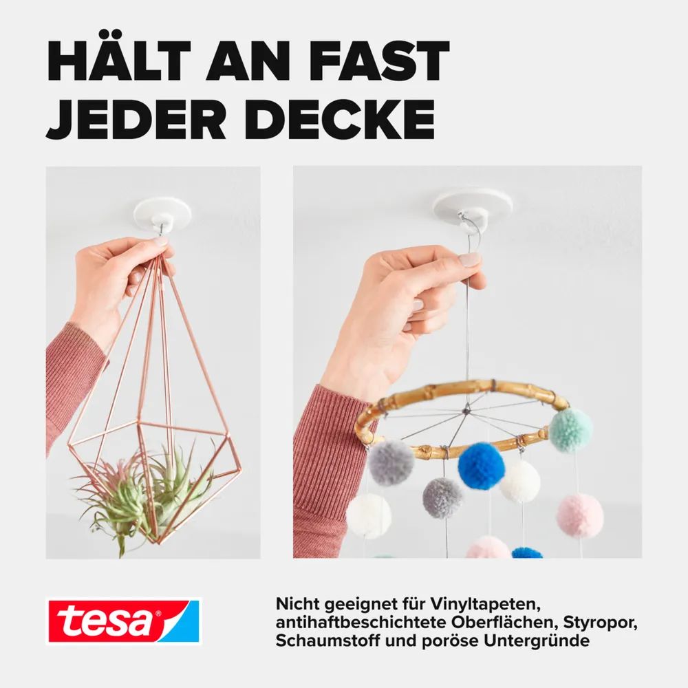 Tesa 77781-00000-00 - Indoor - Universalhaken - Weiß - Kunststoff - Klebestreifen - 0,5 kg