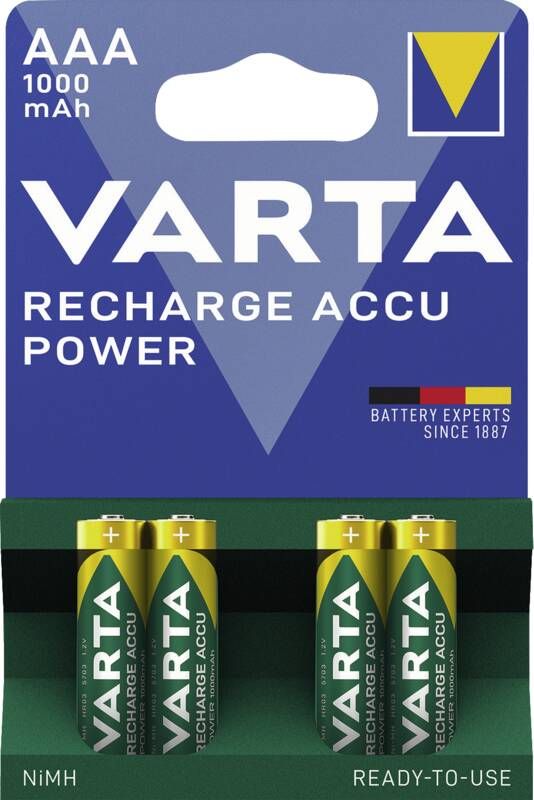 Varta 5703 Recharge Accu Power Micro 1000 mAh 4er Blister