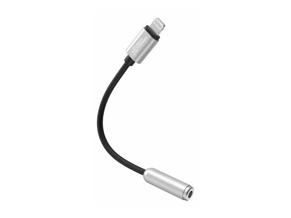 MicroConnect MC-LIGHTJACK3.5 - Lightning - 3.5mm - 0,1 m - Schwarz