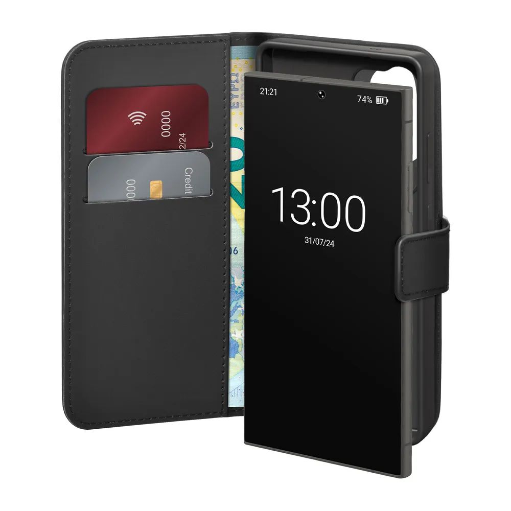 PURO WALLET STAND Bookcase für Galaxy S26 ULTRA, schwarz