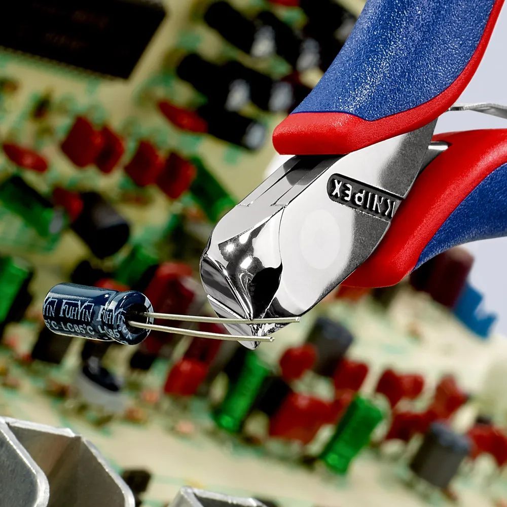 KNIPEX Elektronik-Vornschneider mit Mehrkomponenten-Hüllen 115 mm