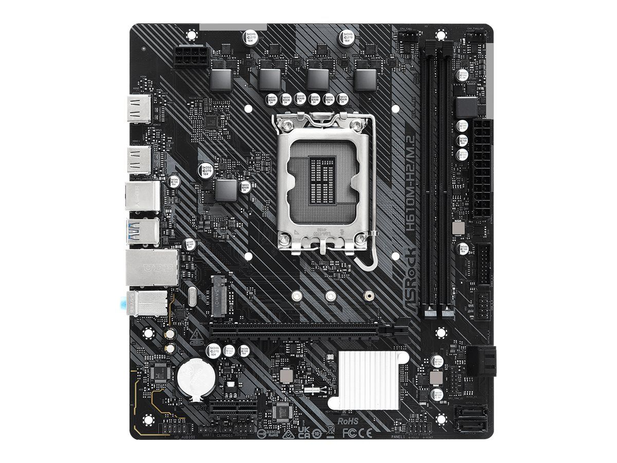 ASRock H610M-H2/M.2 - Motherboard - micro ATX - LGA1700-Sockel - H610 Chipsatz - USB 3.2 Gen 1 - Gigabit LAN - Onboard-Grafik (CPU erforderlich)