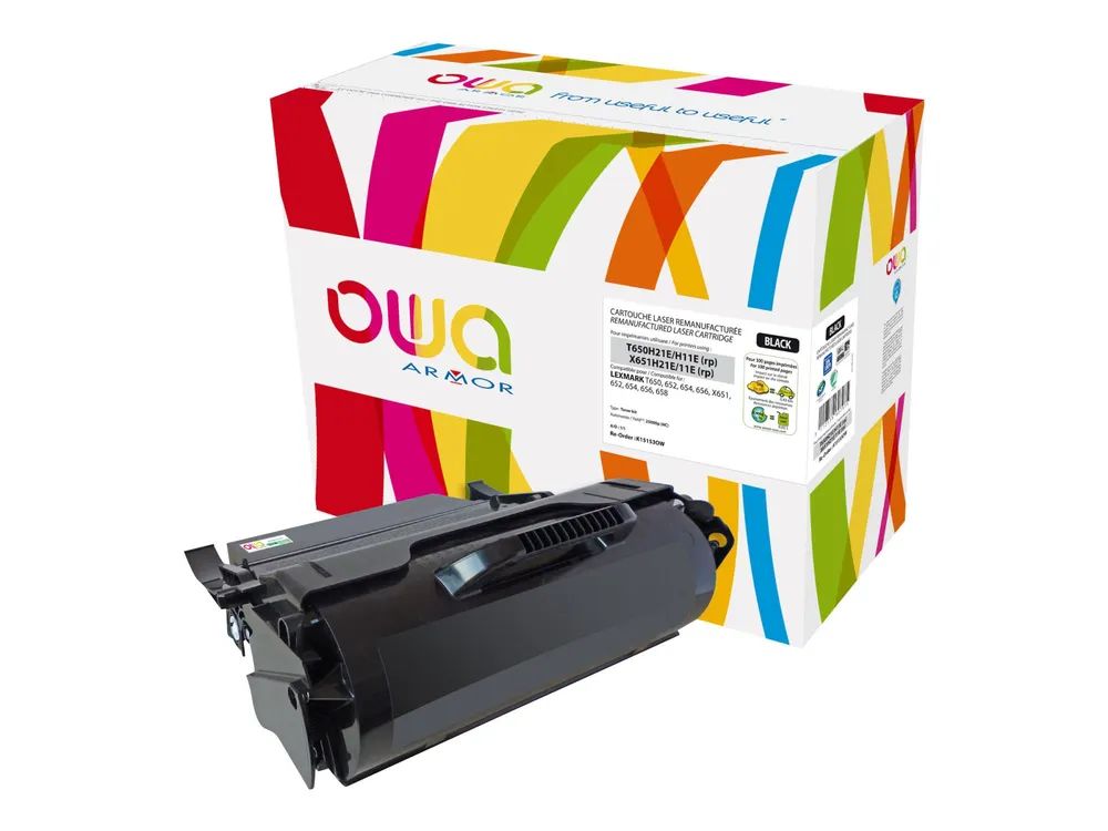 Armor OWA - Schwarz - kompatibel - wiederaufbereitet - Tonerpatrone (Alternative zu: Lexmark T650H21E)