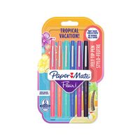 Paper Mate Flair Tropical - Verschlossener Gelschreiber - Schwarz - Blau - Orange - Pink - Violett - Schwarz - Blau - Orange - Pink - Violett - Kunststoff - Medium - Medium