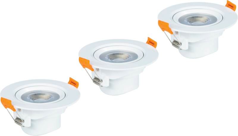 Xavax 112695 LED EINBAUSTRAHLER/7W/WW, 3er-Set
