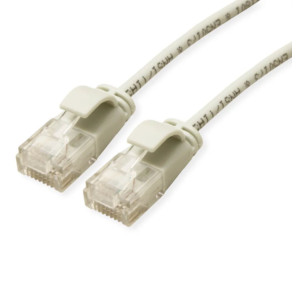 ROLINE UTP DataCenter Patchkabel Cat.6A (Class EA), LSOH, slim, grau, 0,3 m