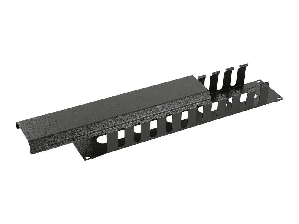 Lanview by Logon - Rack-Kabelführungskonsolen-Abdeckung - sliding - Schwarz - 2U - 48.3 cm (19")