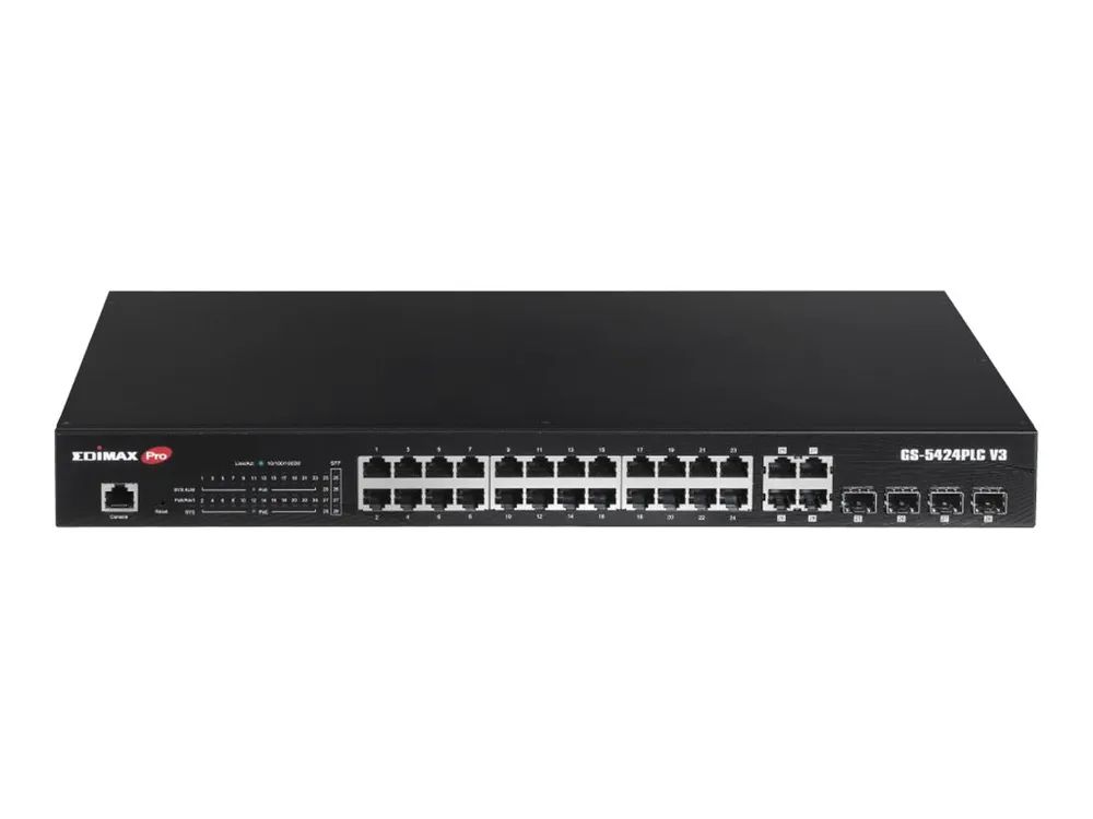 Edimax Pro GS-5424PLC V3 - Switch - Smart - 24 x 10/100/1000 (PoE+)
