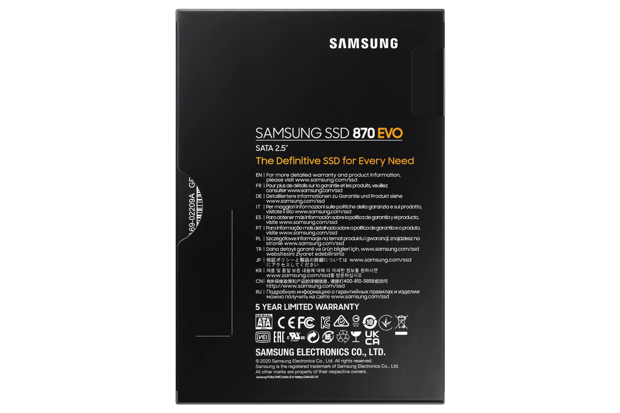 Samsung 870 EVO MZ-77E250B - SSD - verschlüsselt - 250 GB - intern - 2.5" (6.4 cm)