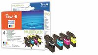 Peach Combi-Pack - 4er-Pack - Schwarz, Gelb, Cyan, Magenta - kompatibel - Tintenpatrone (Alternative zu: Brother LC125XL, Brother LC127XL)