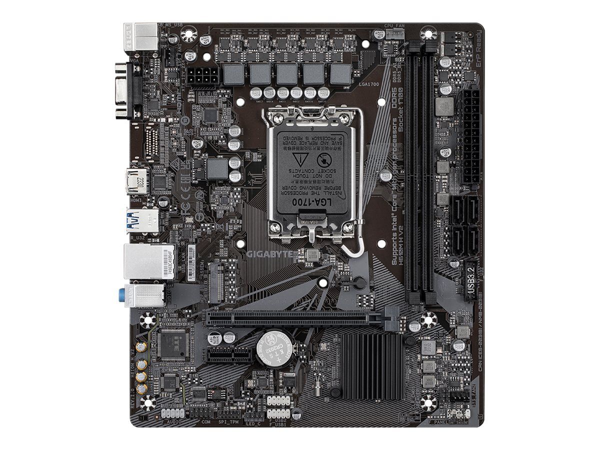 Gigabyte H610M H V2 - 1.0 - Motherboard - micro ATX - LGA1700-Sockel - H610 Chipsatz - USB 3.2 Gen 1 - Gigabit LAN - Onboard-Grafik (CPU erforderlich)