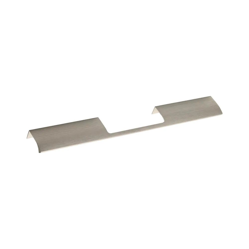 Furnipart Griffleiste Edge Urban LA 2 x 64 mm, Länge 350 mm, Aluminium Edelstahl Effekt