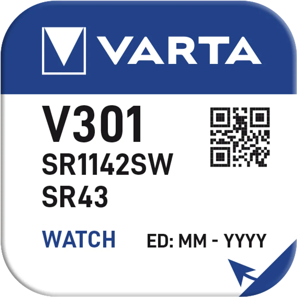 VARTA SILVER Coin V301/SR43 Napfblister 1