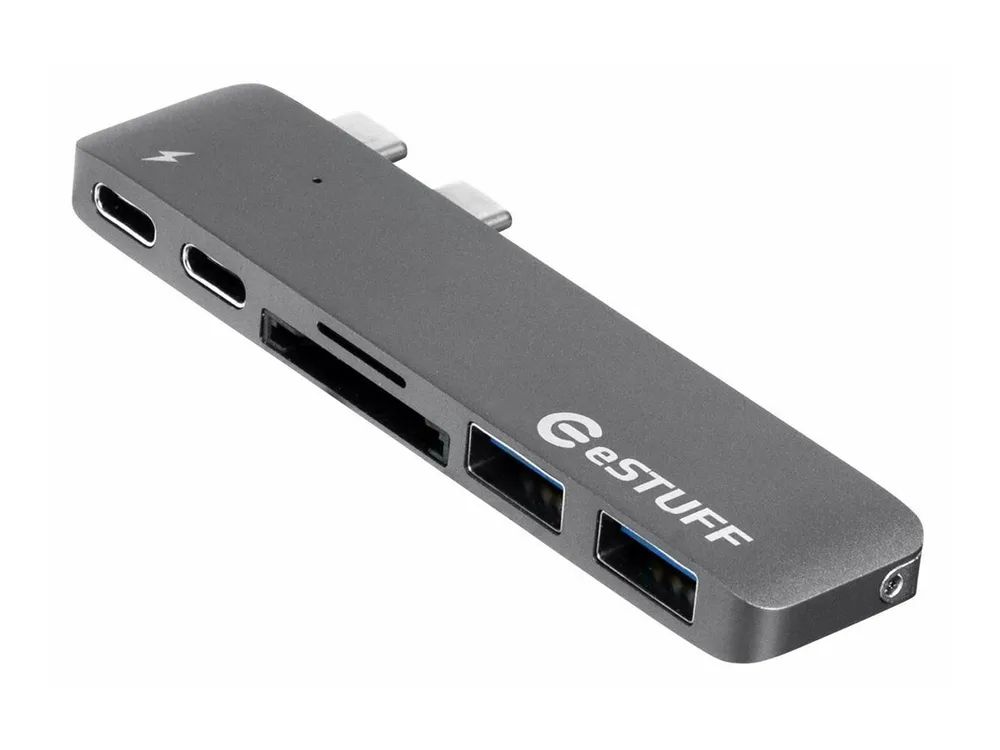 eSTUFF Allure Series Slot-in Hub Pro - Dockingstation - USB-C / Thunderbolt 3 - für Apple MacBook Pro with Touch Bar (Ende 2016, Mitte 2017)